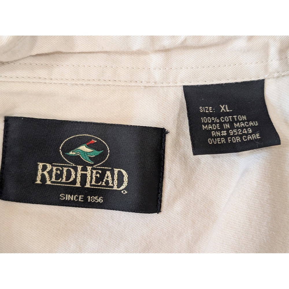 RedHead XL Button Up Shirt Barn Turkey Scene Embroidered‎ Short Sleeve - Picture 4 of 6
